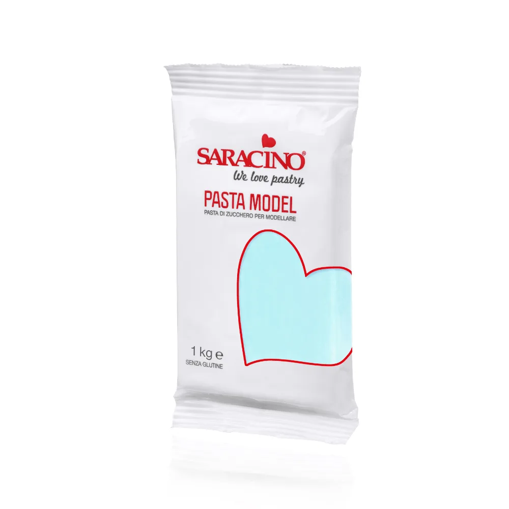 Masa cukrowa do modelowania błękitna baby blue Saracino 1 kg