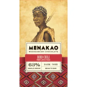 Czekolada ciemna 63% z Madagaskaru z chili piri-piri 75g MENAKAO