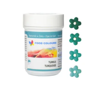 Barwnik w żelu turkusowy 35 g Food Colours